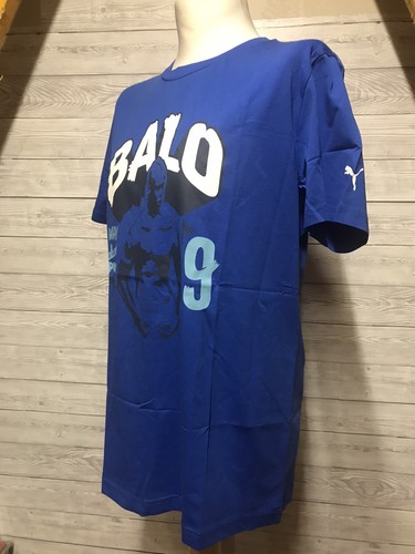 Puma Mens Mario Balotelli Why Always Puma Blue Italia T-Shirt Size Large BNWT - Picture 9 of 10