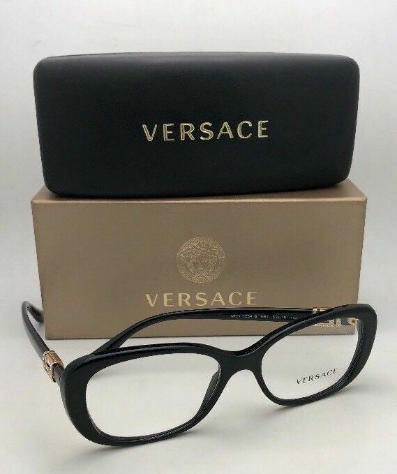 New VERSACE Eyeglasses MOD. 3234-B GB1 53-16 140 Black & Gold