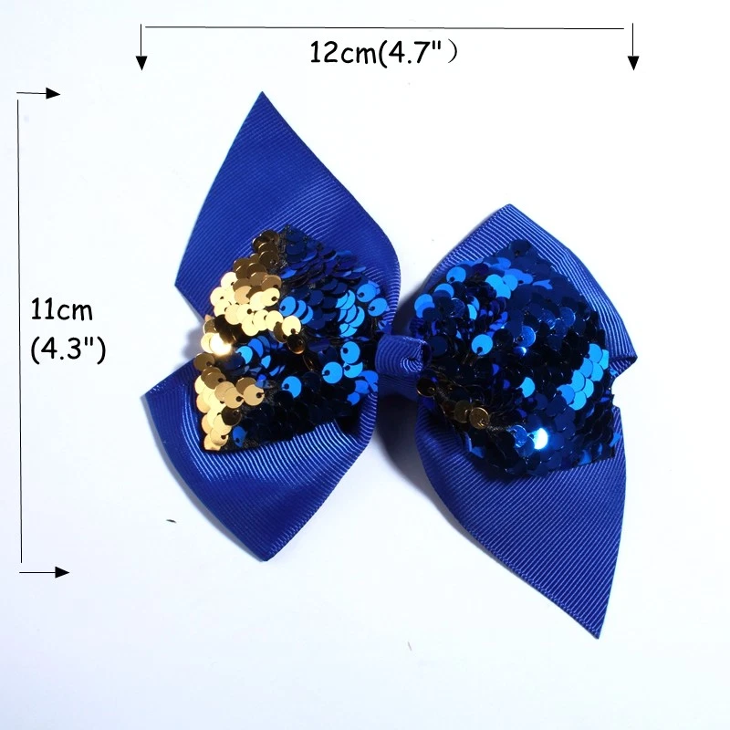 20PCS 12CM New Dovetail Grosgrain Fabric Hair Bows For Hair Clips - Image 3 of 4