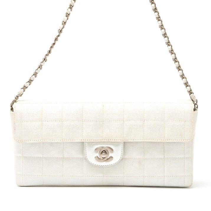 CHANEL Chain Shoulder Bag A15316 6th Unit Crossbody Nylon Jacquard