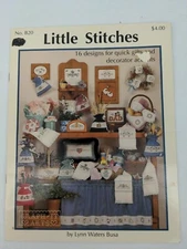 Vintage 1989 Little Stitches Counted Cross Stitch Booklet Leaflet Patterns
