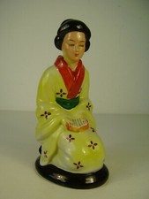 Antiker seltener Rauchverzehrer Japanerin Frau Porzellan vor 1945