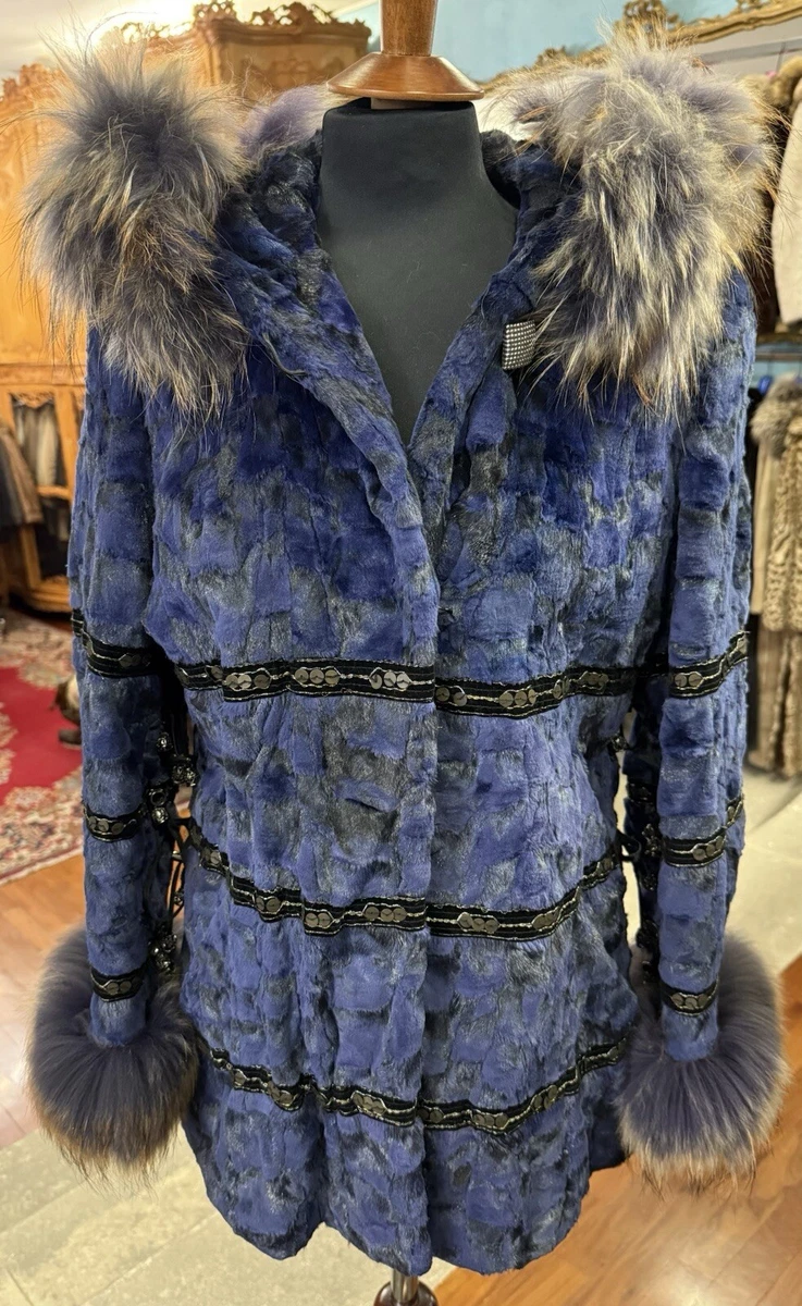 Veste Femme Bouclée Max Mara MAX&Co. - Coton Bleu Profondeur - Taille S - Occasion TB