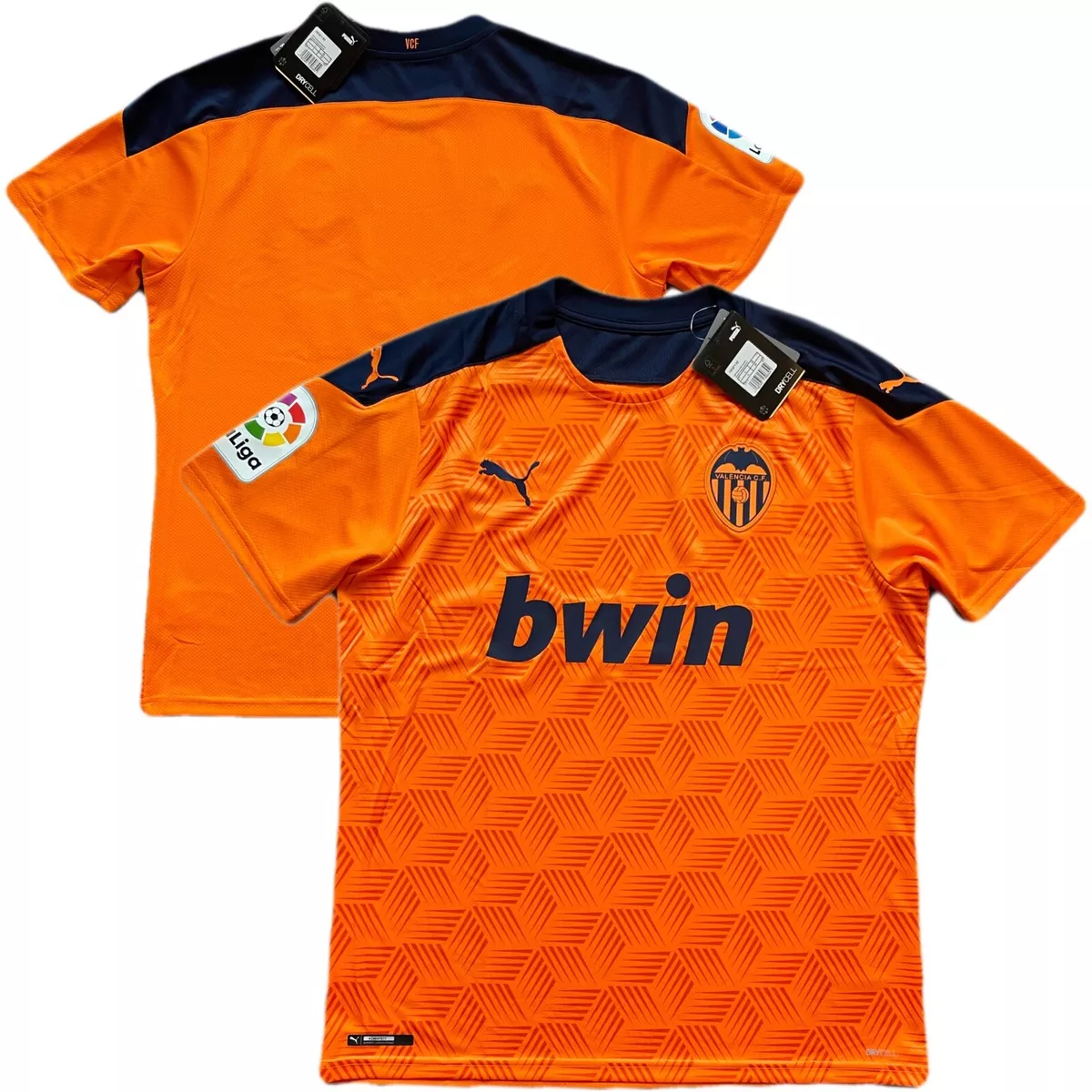 2020/21 Valencia Away Jersey Large Puma Soccer Football Black Orange Batman  NEW