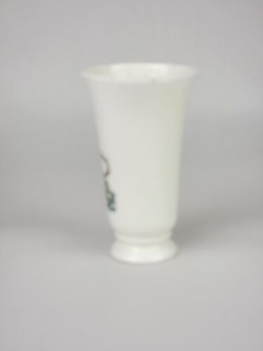 VINTAGE SIGNED M.E.T.PORCELAIN PEACOCK VASE HAND PAINTED 4 INCHES MINOR CHIPS - Picture 2 of 9