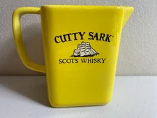 Cutty Sark Vintage Ceramic Yellow Pitcher Whisky Scotch Jug 6"