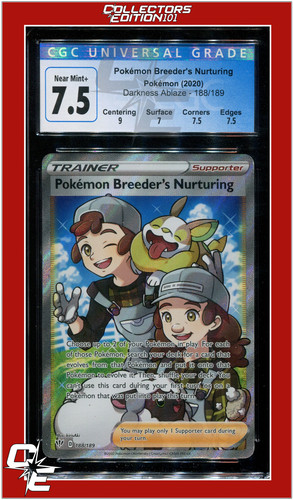 Pokémon Breeder's Nurturing graded CGC 7.5 for sale on eBay