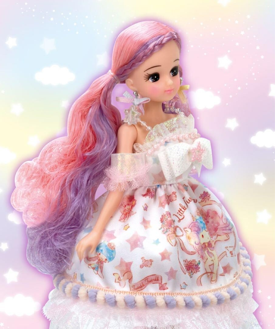 Sanrio Little Twin Stars Kiki & Lala Licca-Chan Collabo doll 45th