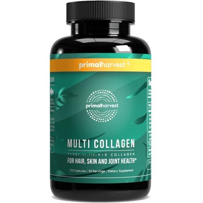 Multi Collagen Protein Powder - Daily Supplement, Dairy & Gluten Free, 30 Servin