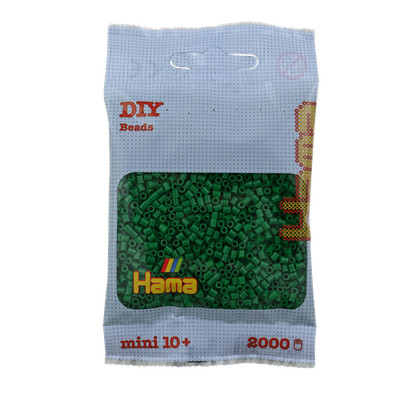 2000 Mini Bügelperlen - Grün Hama 501-10 Ø 2,5 mm Perlen Steckperlen Beads