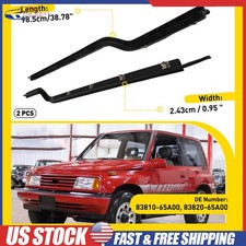 2x Outer Door Window Sweep Weatherstrip Seals For 89-98 Chevrolet Tracker 2-door