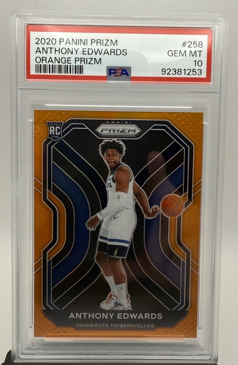 2020 Prizm Anthony Edwards True Orange 12/49 Rookie - PSA 10 - Pop 6 Rare