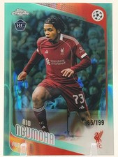 2025-26 Topps Chrome UEFA Club Competitions - Rio Ngumoha /199 Aqua Lava RC #191