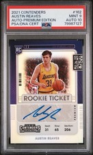 AUSTIN REAVES 2021 CONTENDERS #162 PREMIUM EDITION AUTO PSA 9/10
