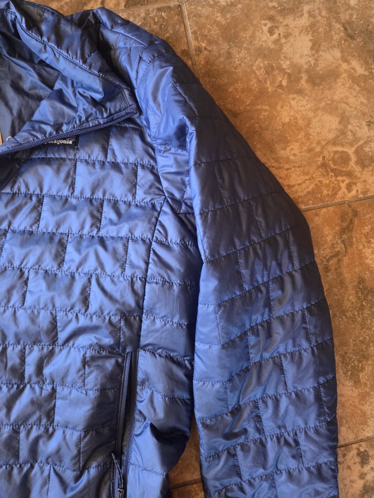 New Patagonia Mens Extra Large XL Clement Blue Nano Puff Quilted Jacket Coat thumbnail 5