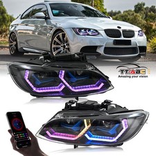 Paar RGB LED Scheinwerfer für BMW 3er E92 E93 2007-2010 Xenon Tagfahrlicht