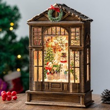 Christmas Snow Globe Lantern - Snowman Choir, Glittering, Musical