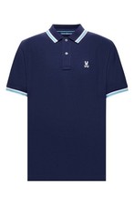 Psycho Bunny Nolan Pique Polo Navy Blue SZ 8 2Xlarge