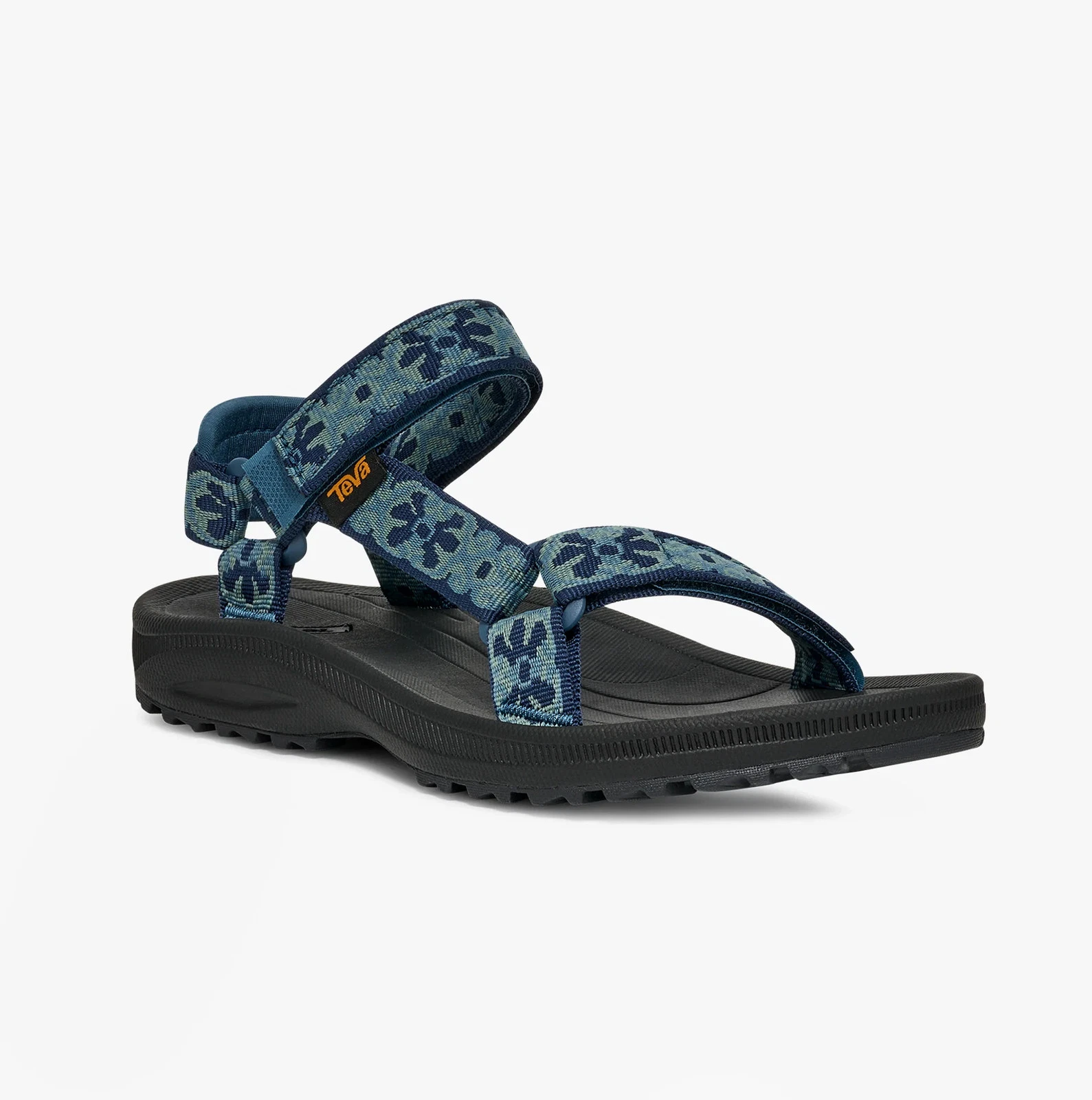 Teva Winsted Womens Polyester Archive Floral Crown Blue Ankle Strap Sandals