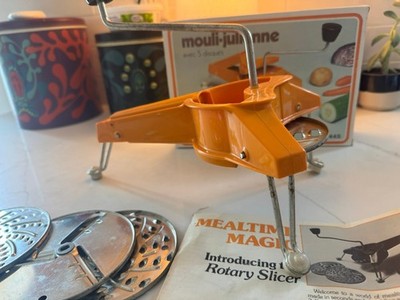 Mouli-Julienne 5 Disc Slicer Shredder Grater France Cream Vintage