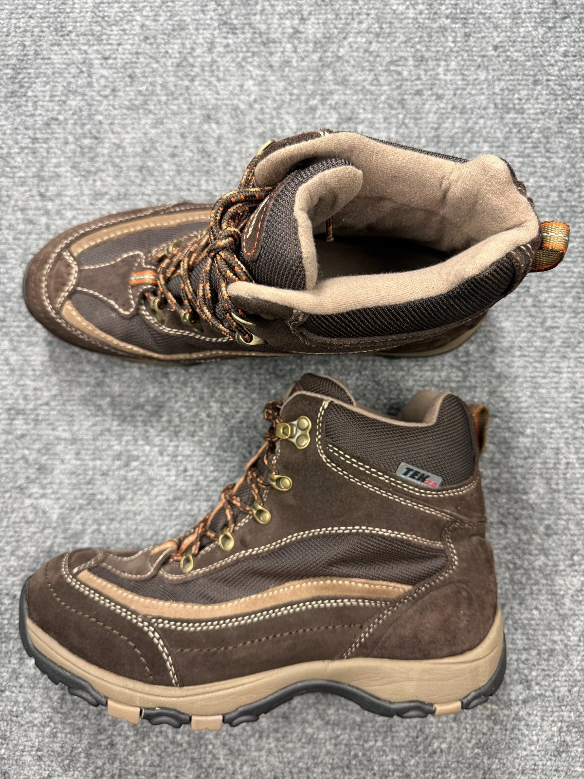 LL Bean Boots Mens 8.5 Brown Suede Leather Tek 2.5 Waterproof Ankle Hiking