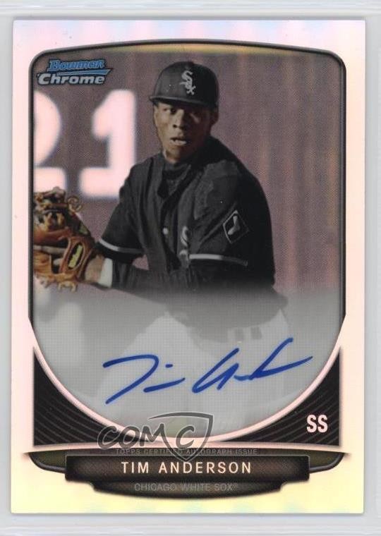 2013 Bowman Draft Chrome Prospect Auto Refractor Tim Anderson #BCA-TA Auto 19hu