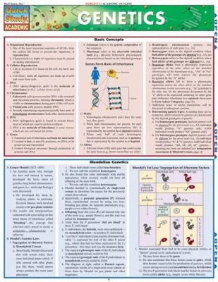 Genetics : A QuickStudy Laminated Reference Guide W. Randy Brooks