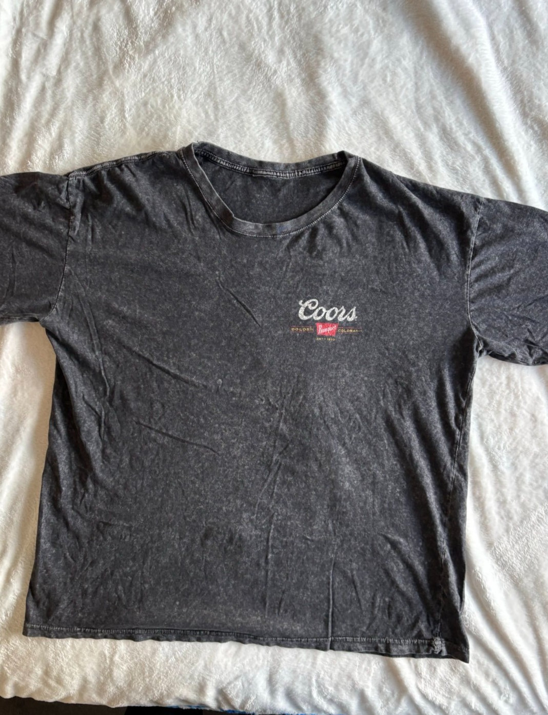 Coors Banquet “Golden Beer” Acid Wash Graphic T-Shirt - Size XL