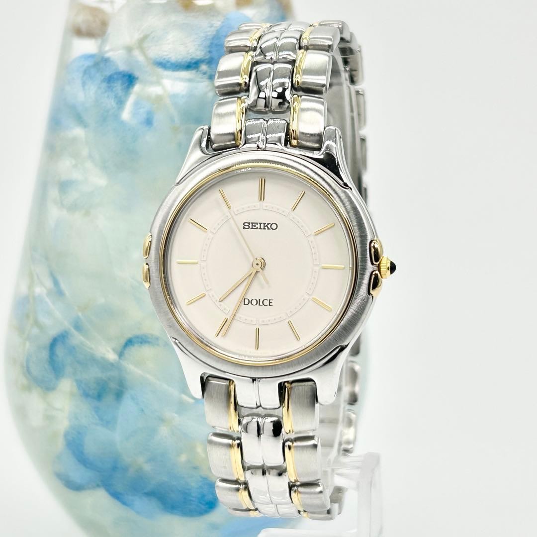 Case Quartz Strap Steel 6140 Dolce Seiko Wristwatch Stainless 8J41 Leather - vintagewatches.pk