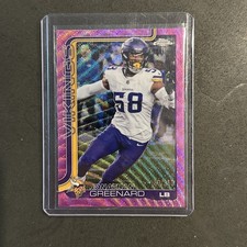 2025 Topps Chrome Jonathan Greenard Pink Wave Refractor #/250 Vikings