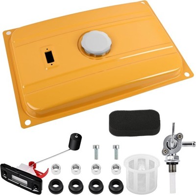 7 Gallon Generator Gas Fuel Tank with Filter Gauge Cap Universal Fit Compatible 