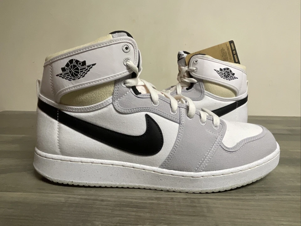Nike Air Jordan 1 KO High 'Grey Fog' Branco Preto Vela DO5047-100 Masculino Tamanho 13 - Imagem 2 de 4