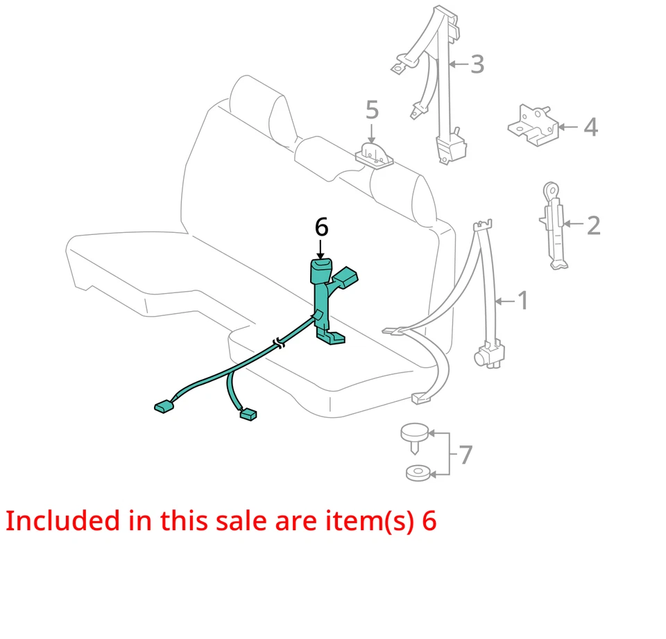Seat Belt Front Bench Seat Passenger Buckle Fits 05-14 TACOMA 5224931 Foto 4 de 4