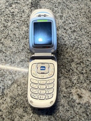 Samsung SCH-A650 - Silver and Gray ( Verizon ) Rare Cellular Flip Phone