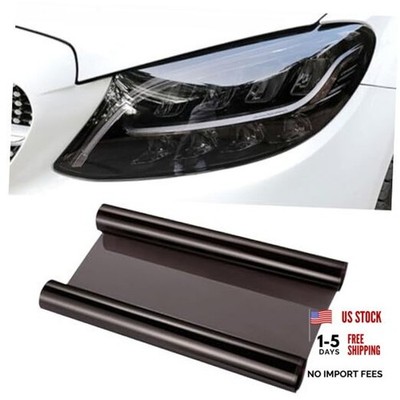 11.88×48 Inches Car Light Self-Adhesive Tint Film Brake Light Light Black