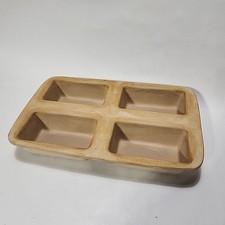 Pampered Chef Family Heritage Classics Collection 4 Mini Loaf Stoneware Seasoned