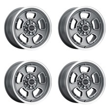 Set Of 4 Vision American-muscle 148 Shift 15x8 5x139.7 0 Satin Grey Machined