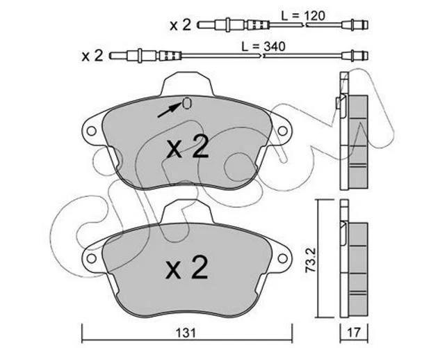 CIFAM Plaquettes de frein Avant pour CITROËN XM (Y4) XM (Y3) XM Break (Y3) - Photo 3/4