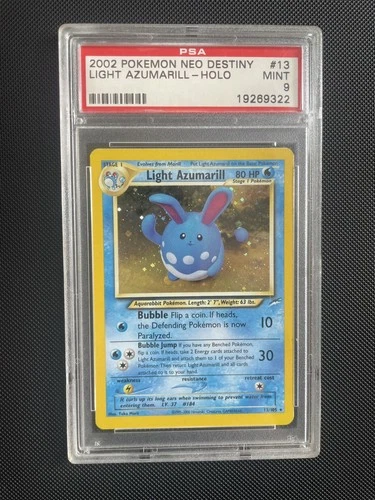 PSA 9 Light Azumarill Holo Neo Destiny 13/105 - Mint