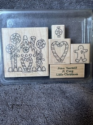Stampin' Up! Gingerbread Man Cookie House Candy Cane Drop Stamp