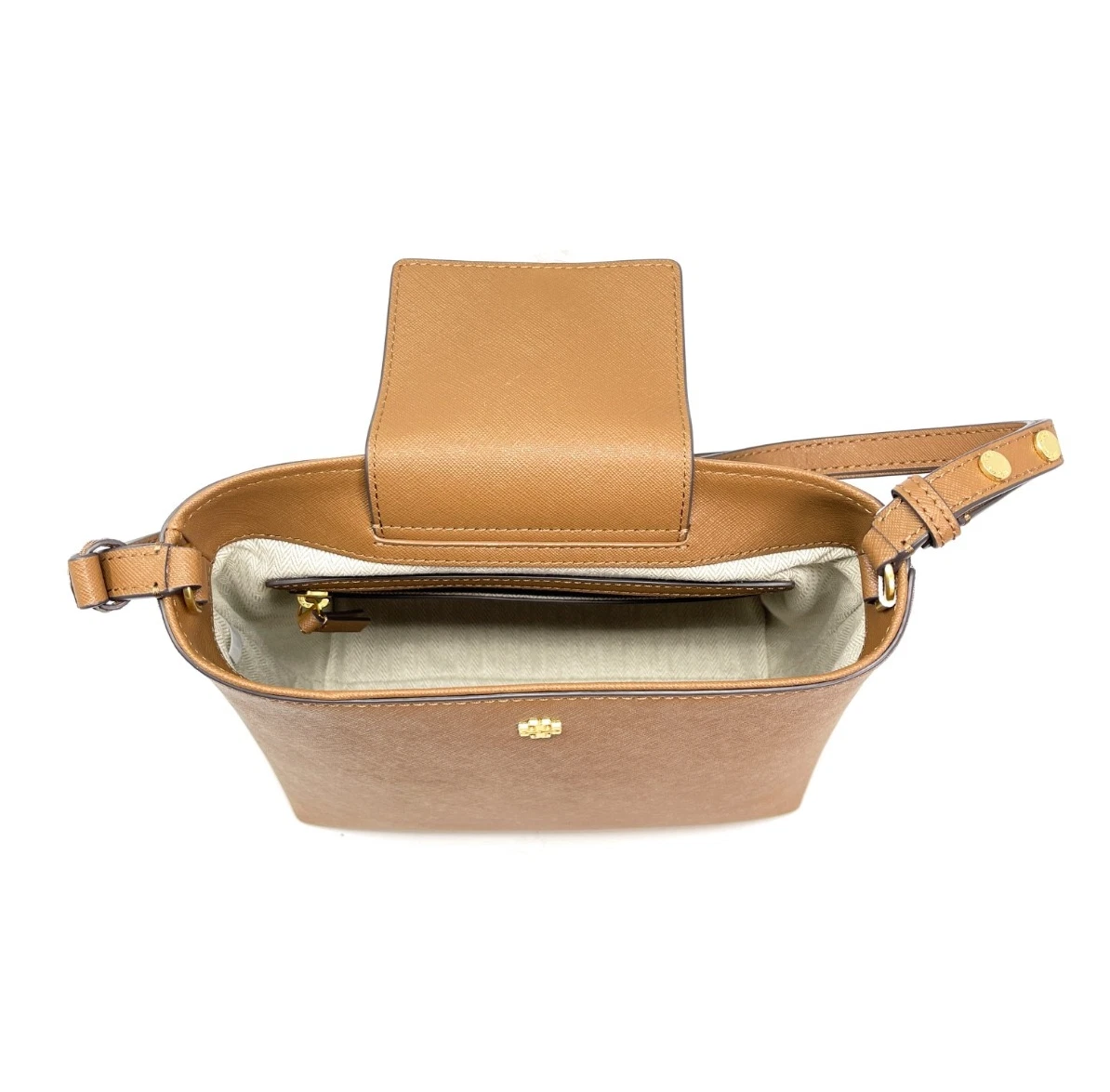 TORY BURCH Borsa a secchiello donna Emerson Saffiano in pelle