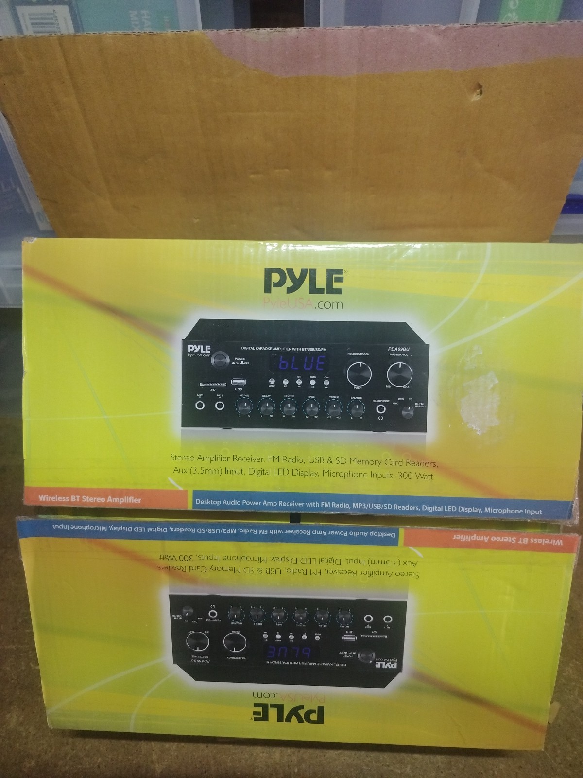 PYLE Bluetooth HD Home Audio Amplifier Receiver Stereo 300W Dual Channel Sound.