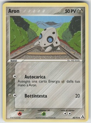 Pokémon Aron 48/92 ITA Common EX Legend Maker 2006