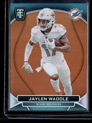 2024 Panini Totally Certified #56 Jaylen Waddle Mirror Platinum Orange SN