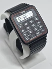 Vintage 1980s Timex Calculator Digital Watch K-Cell Chronograph Red Border  A+