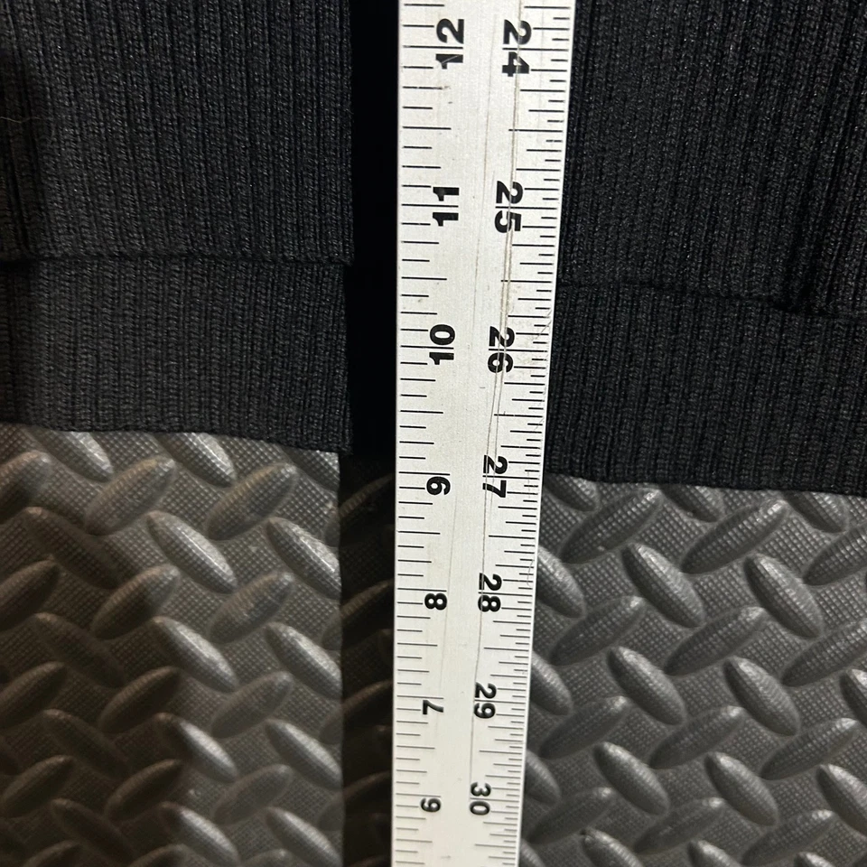 Suéter Athleta Talla XL Hannover Cuello en V Negro Mezcla Lana Merino Raglán Acanalado Foto 4 de 4