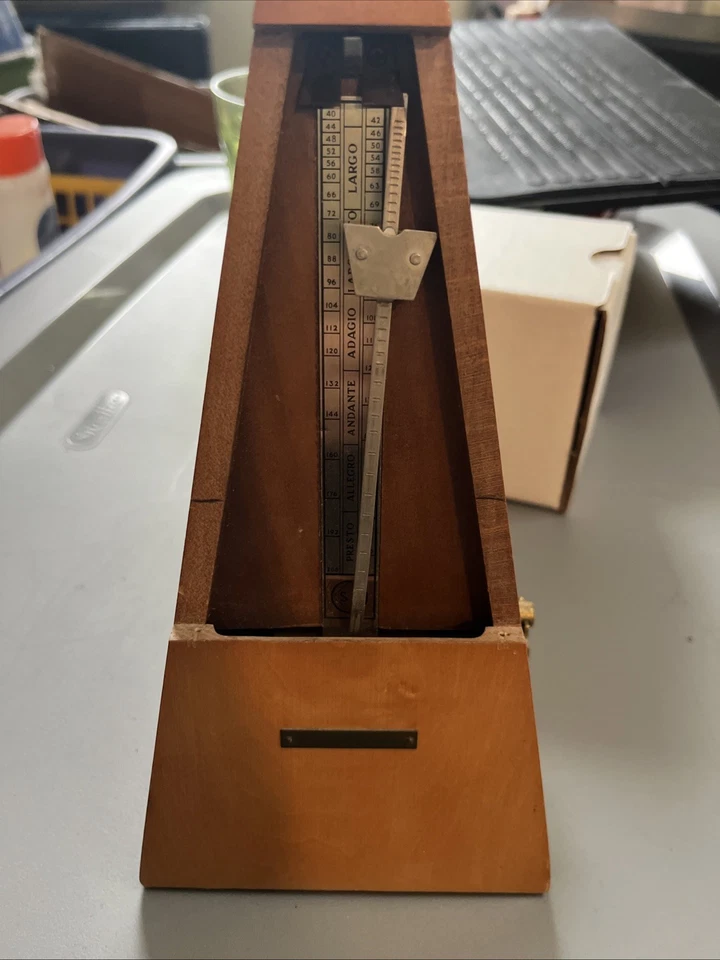 Metrónomo Seth Thomas #10 E873-006 de colección (funciona, EE. UU.) - Edición que mantiene el ritmo Foto 2 de 4