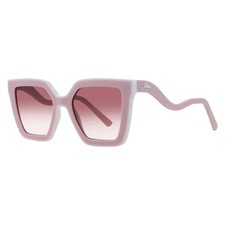 Longchamp Pink Gradient Irregular Ladies Sunglasses LO792S 610 53 LO792S 610 53