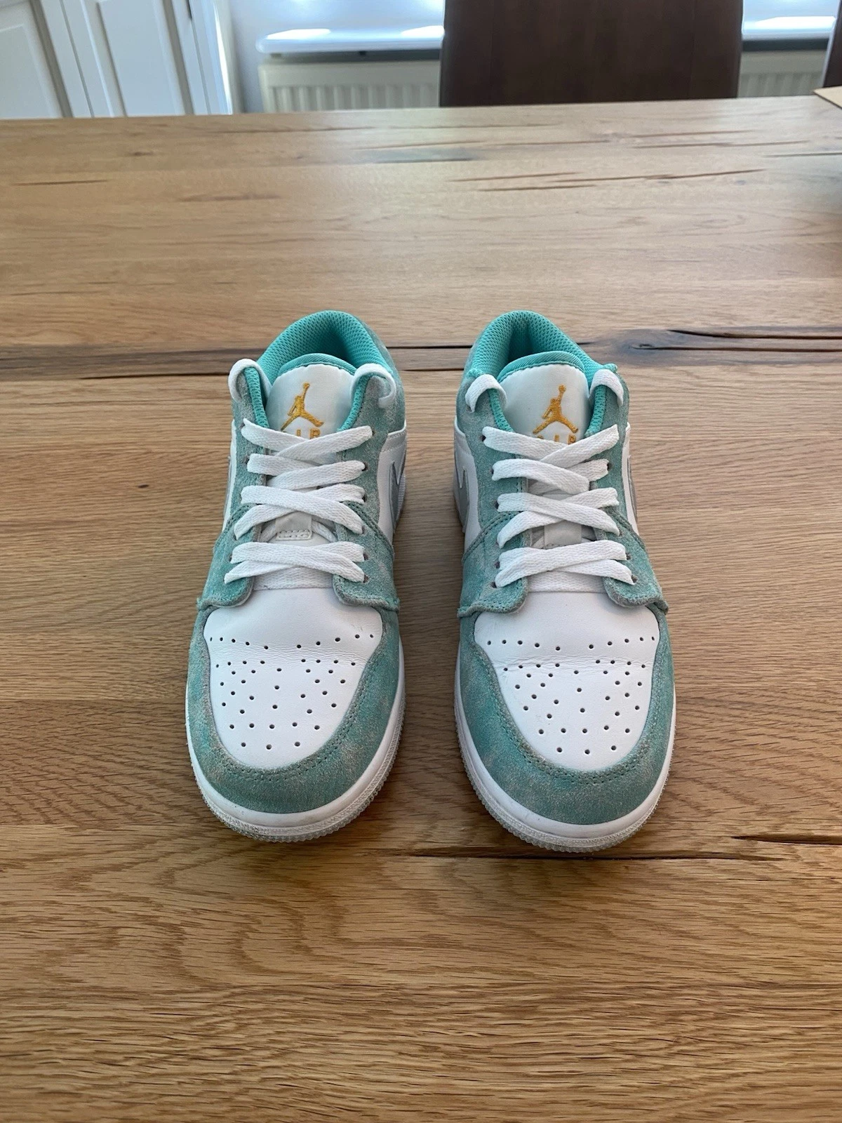 Nike Air Jordan 1 Low New Emerald Low Top Trainers Sneakers UK Size 5 4