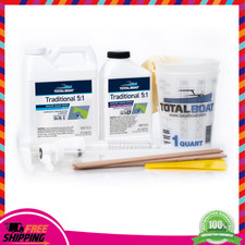 TotalBoat 5:1 Marine Epoxy Resin Kit Quart Slow Hardener with Pumps